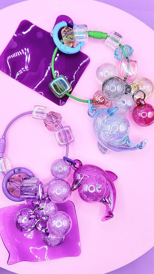 Dolphin Bubble Keyring, Phone Charm & Bag Accessory