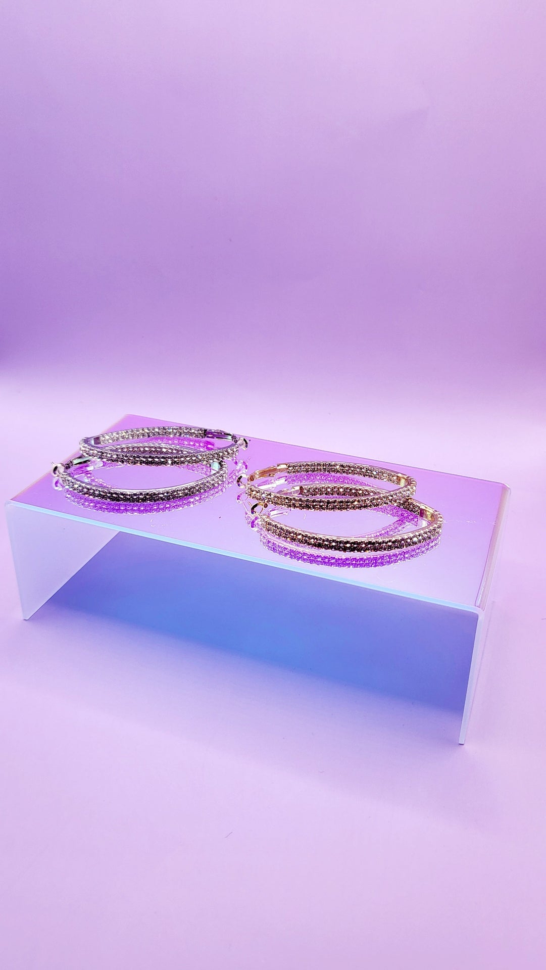 Alani Crystal Maxi Hoop Earrings