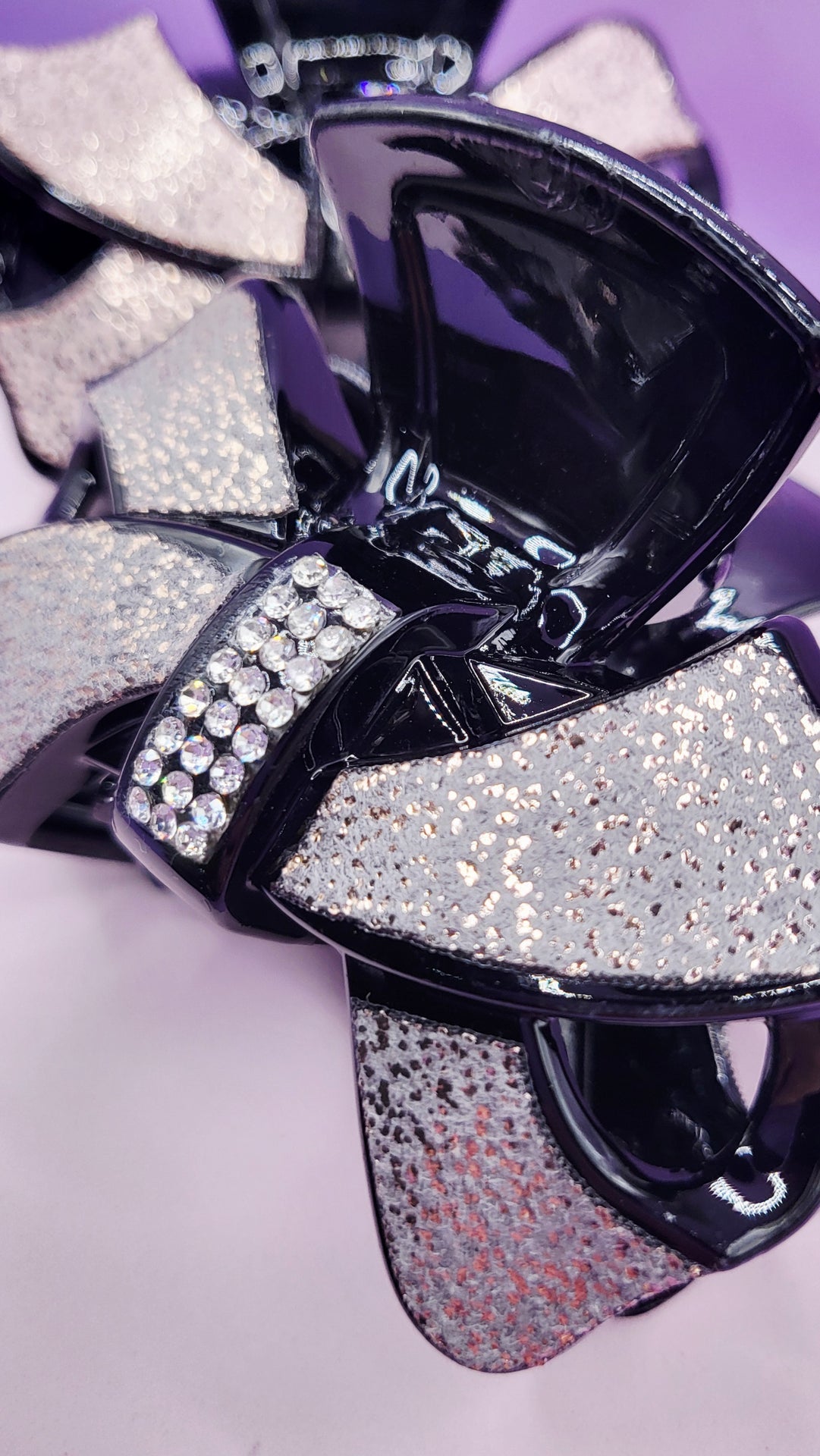 Crystal Bow Hair Clamps Pack of 12