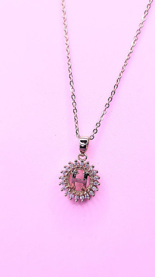 H Crystal Necklace