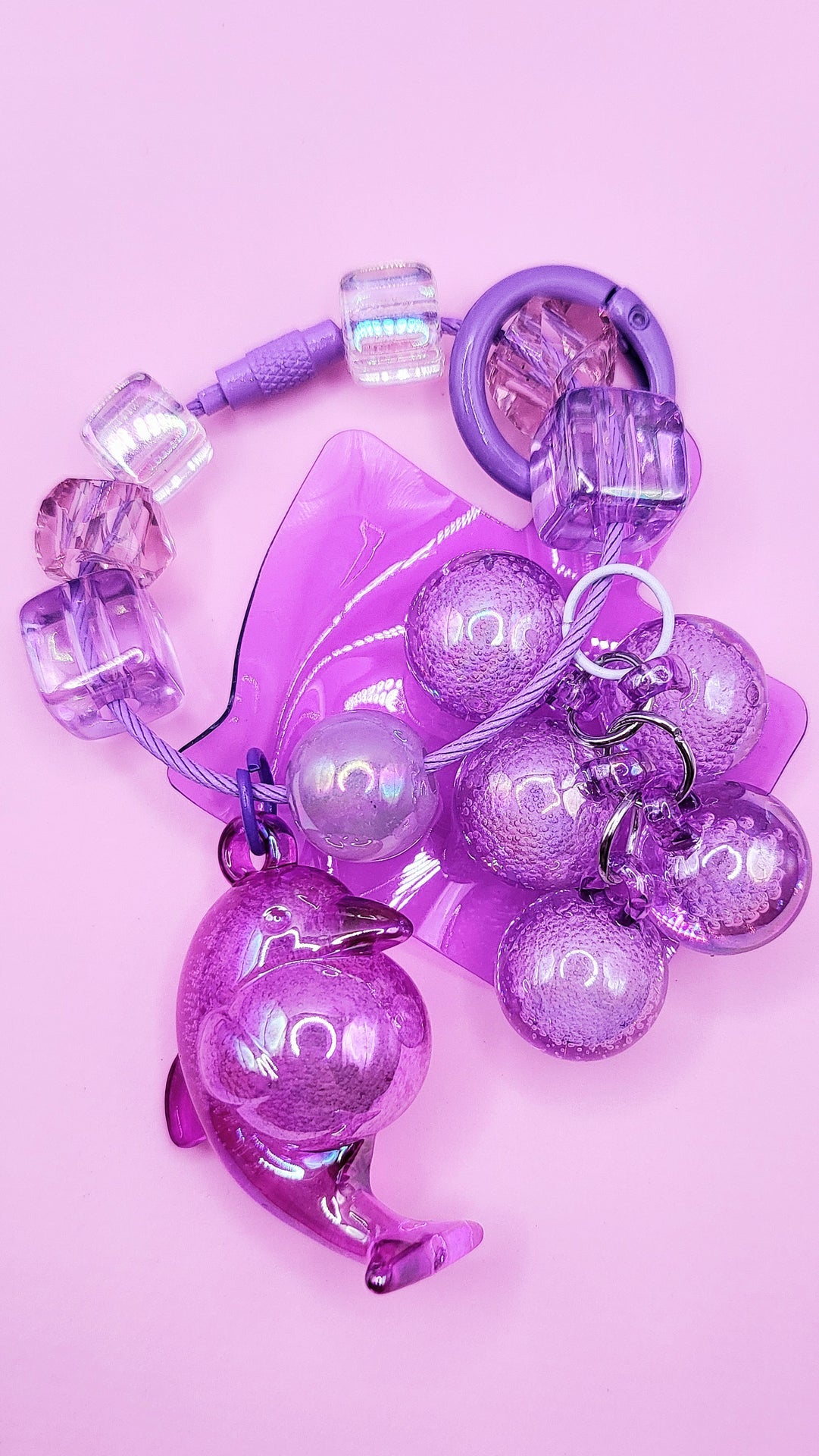 Dolphin Bubble Keyring, Phone Charm & Bag Accessory