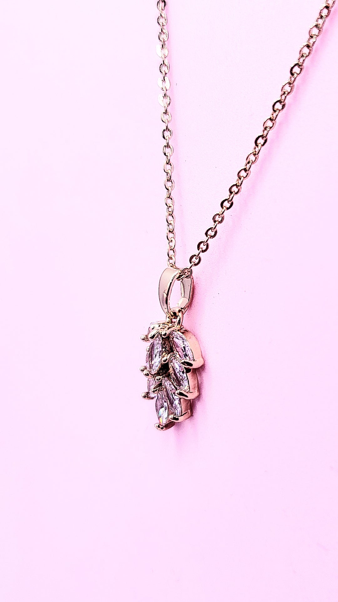 Layered Drop Crystal Necklace