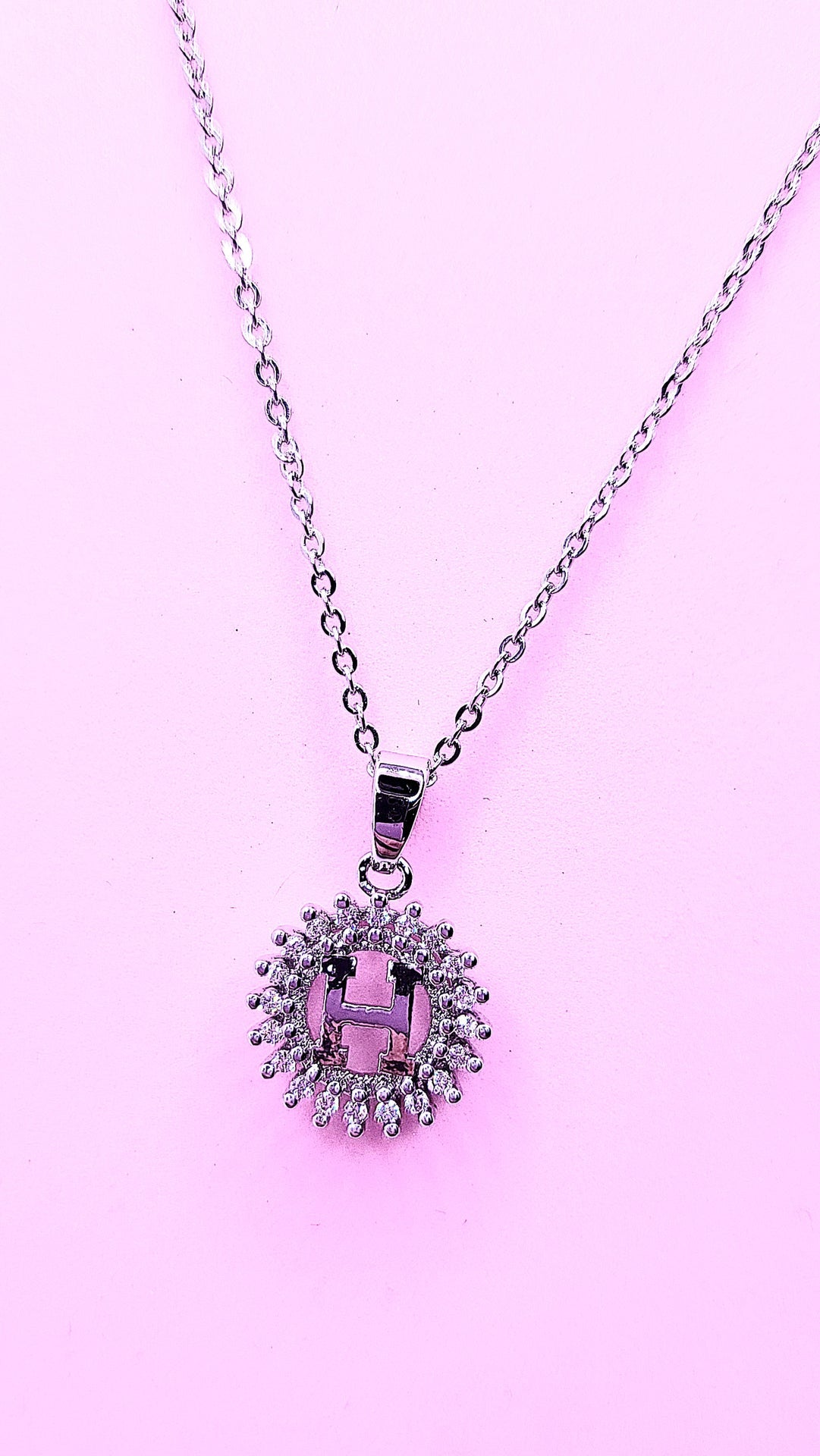 H Crystal Necklace