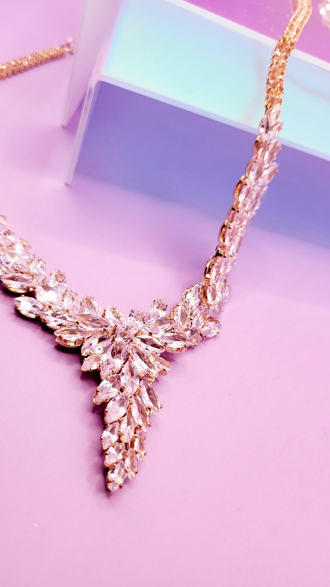 Luxe Ice Crystal Duo Necklace & Earrings