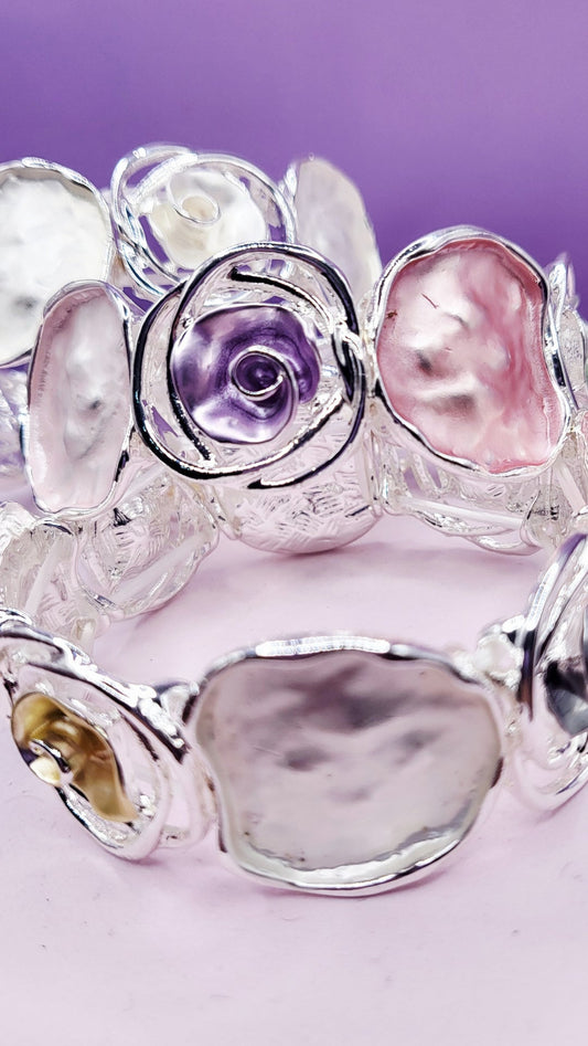 Abstract Rose Flower Bracelet