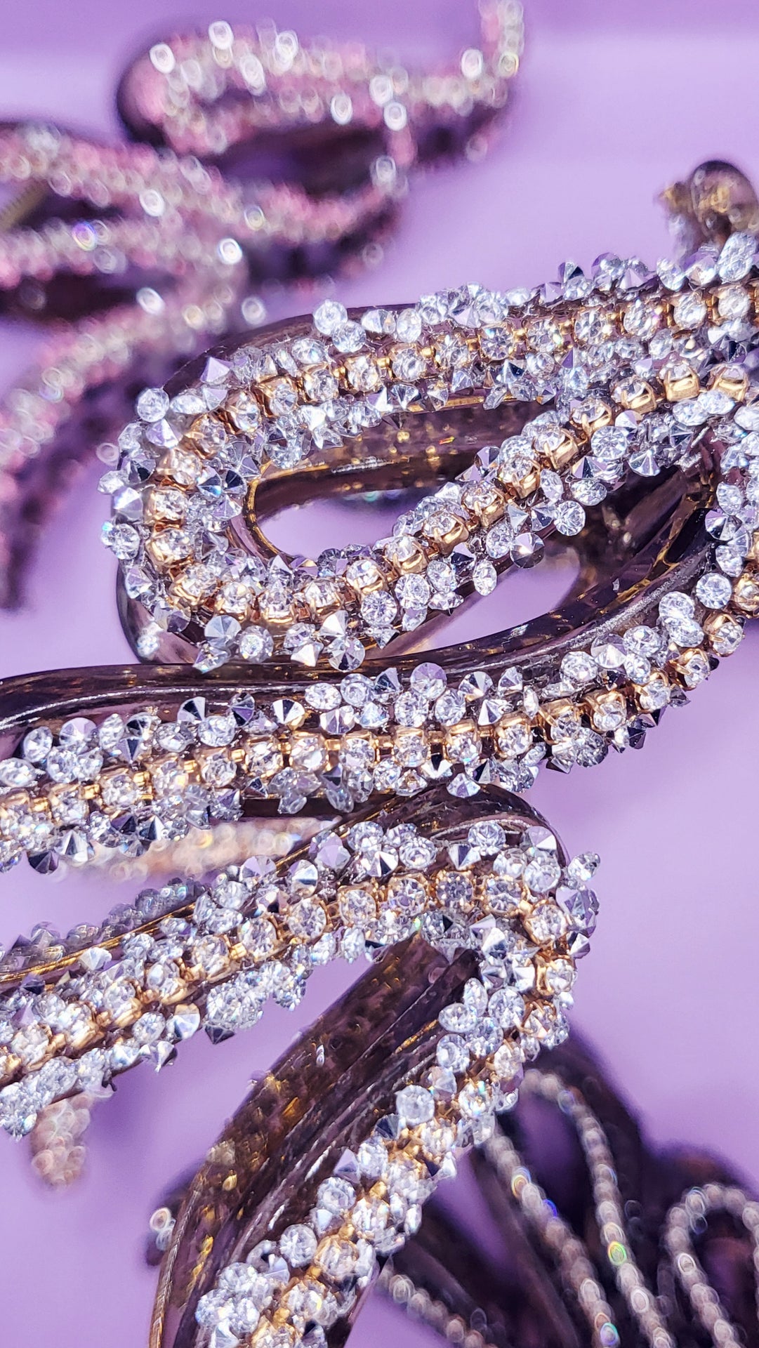 Swirl Rhinestone Sparkly Hair Clamps Pack of 12