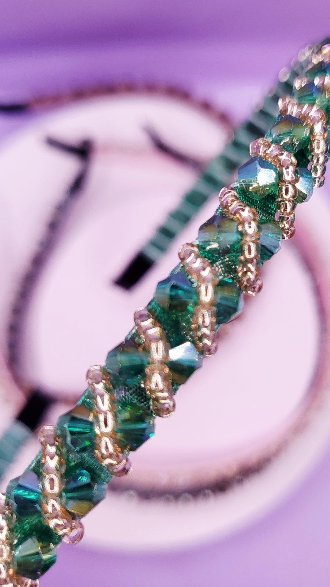 Crystal Gold Beaded Hair band