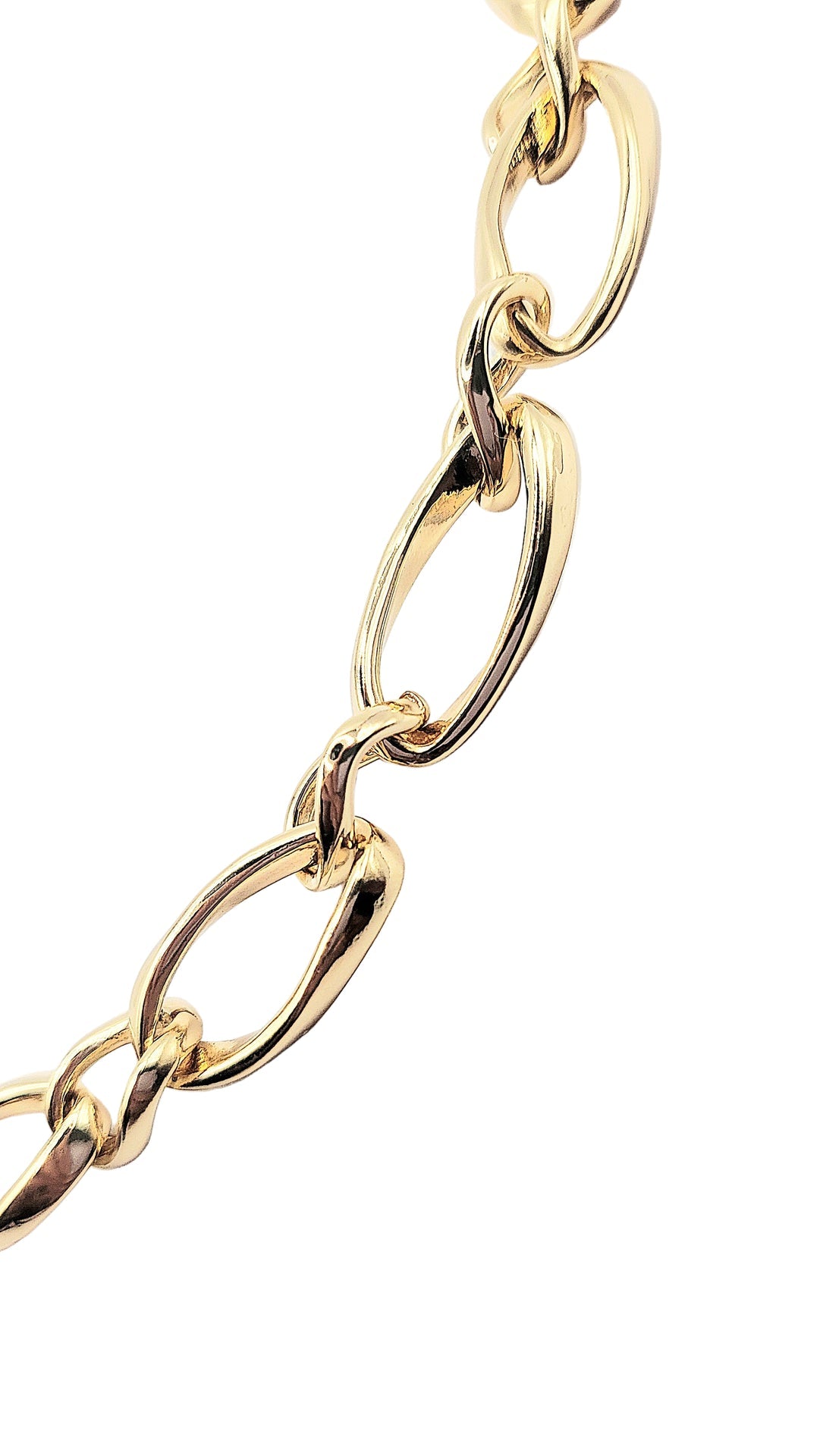 Gold chain on a white background