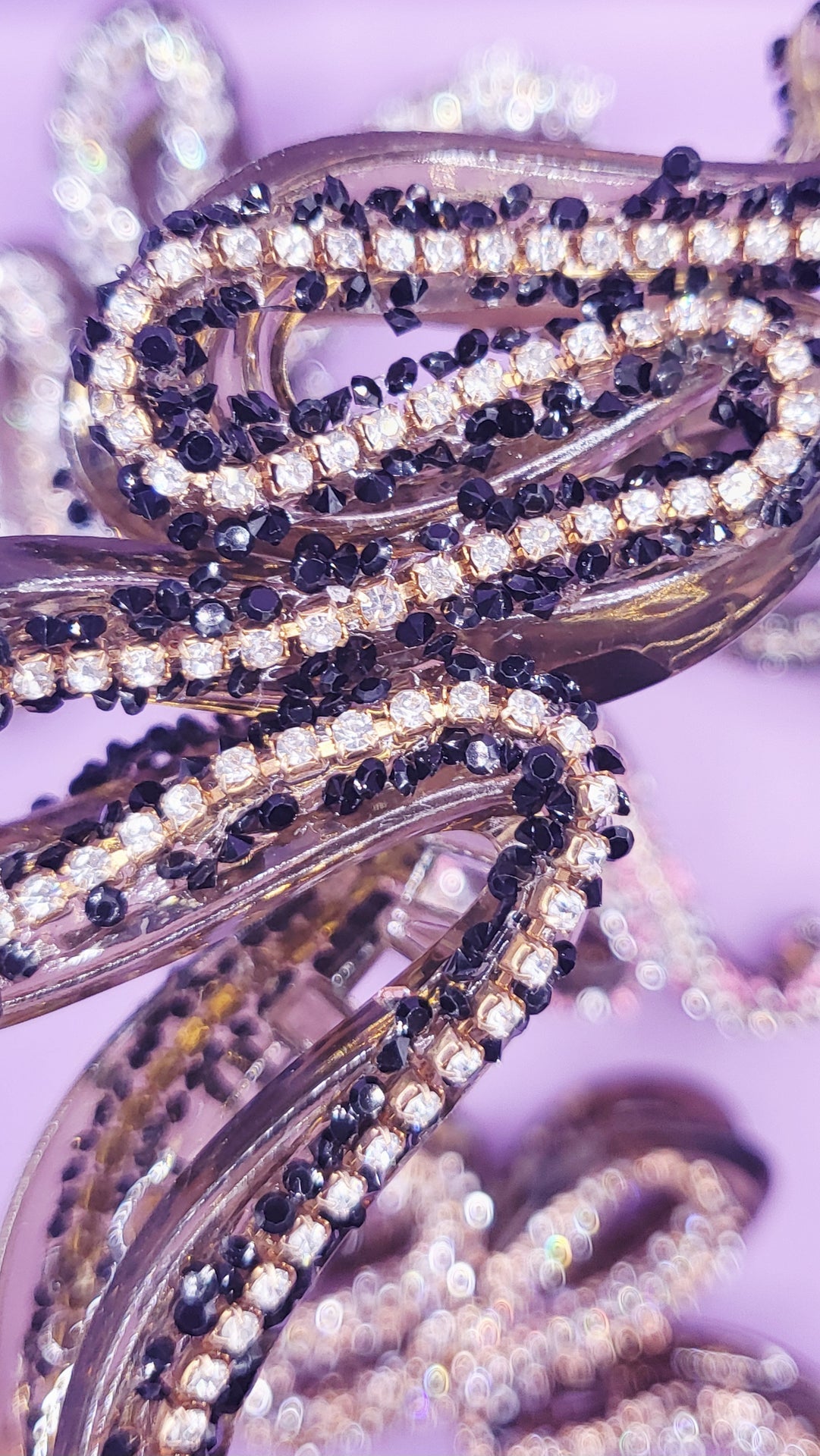 Swirl Rhinestone Sparkly Hair Clamps Pack of 12