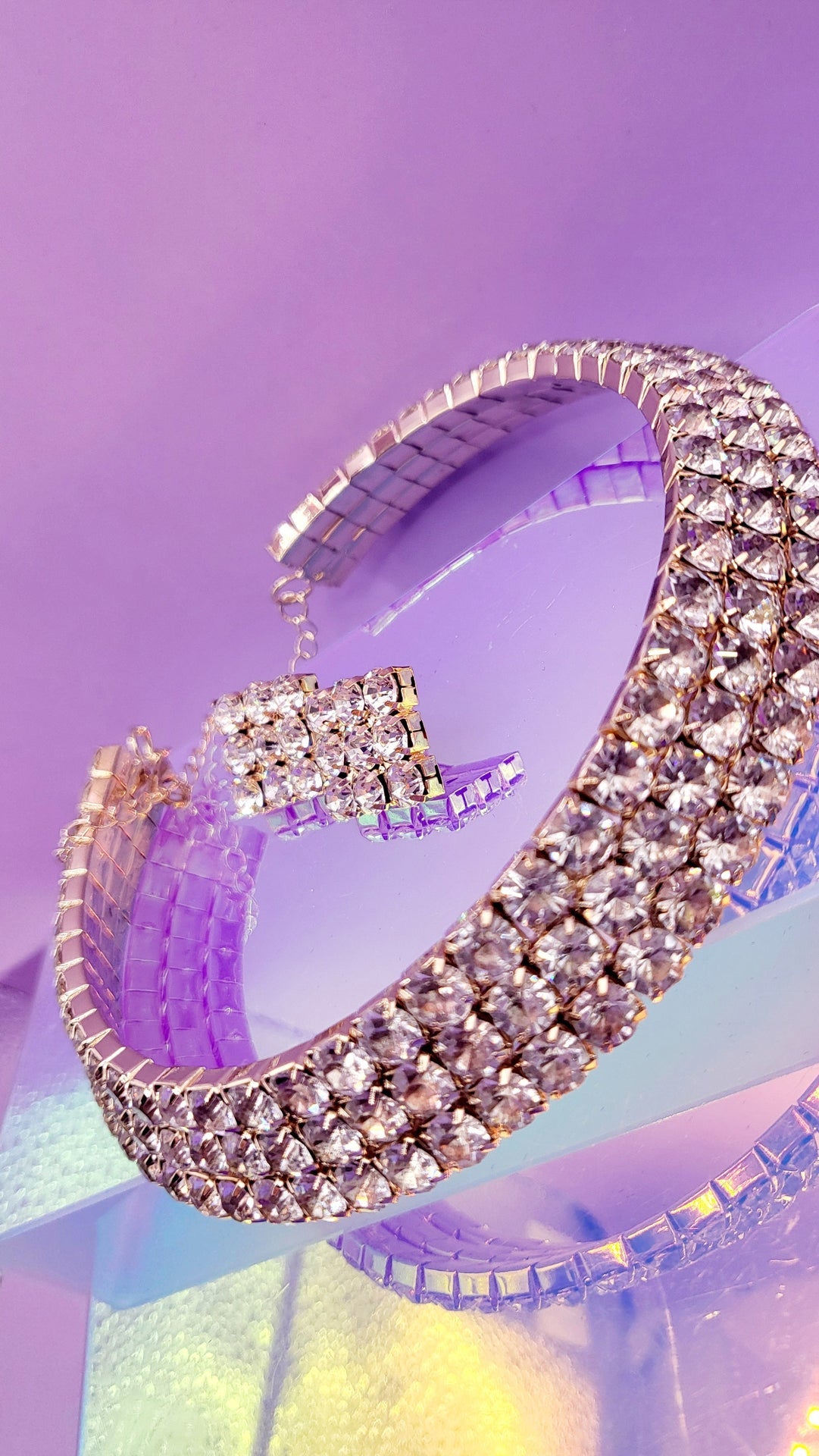 Crystal Layered Choker & Earrings Set