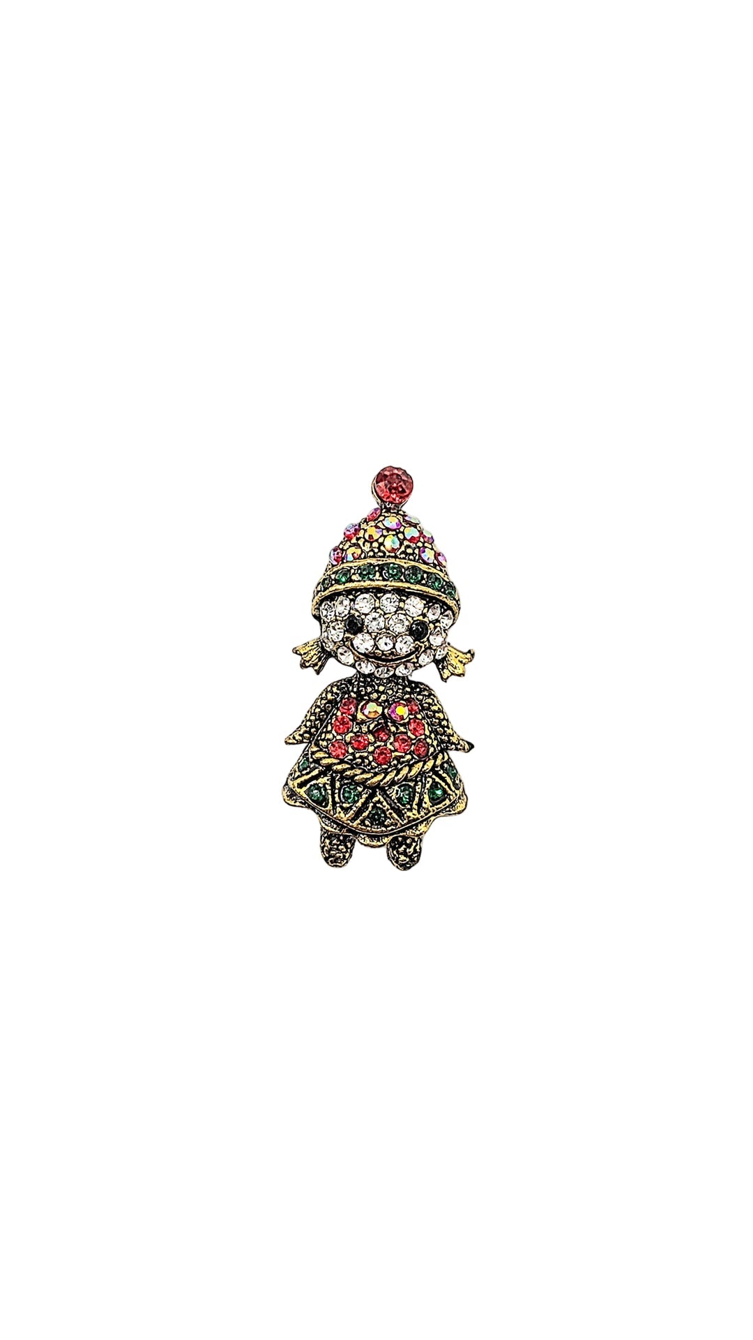 Crystal Doll Festive Brooch