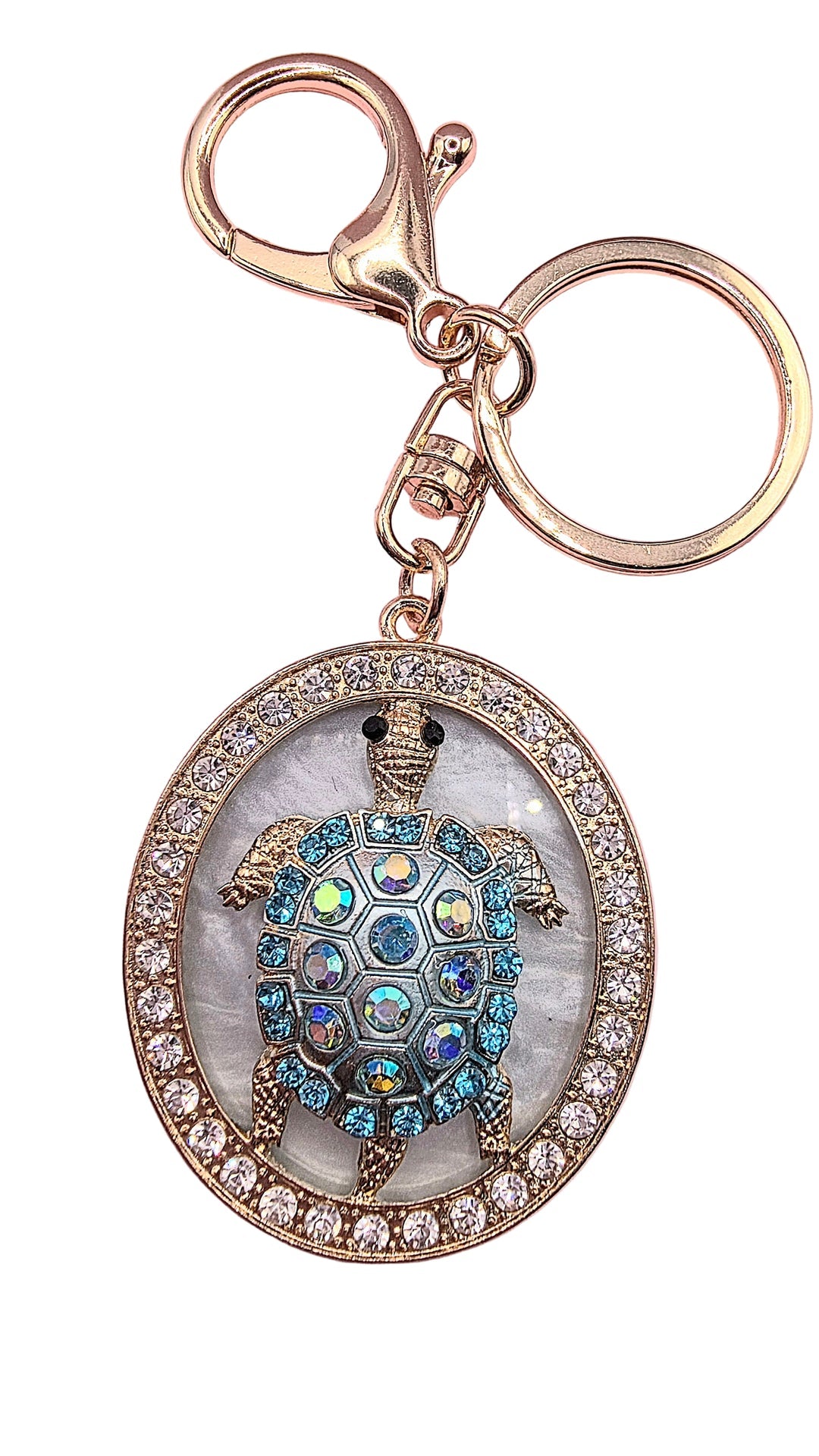 Tortoise Turtle Crystal Key Ring & Bag Charm