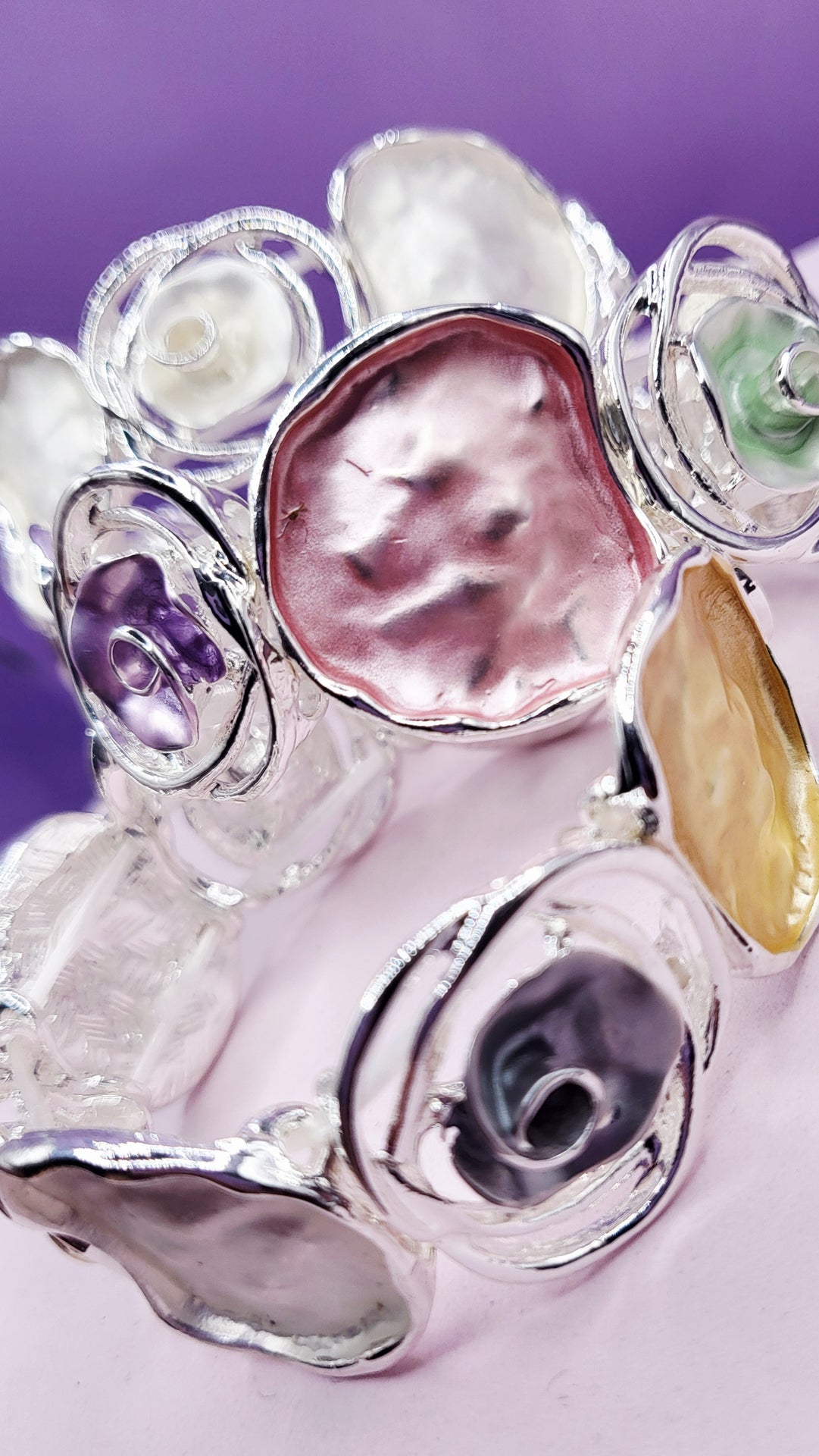 Abstract Rose Flower Bracelet