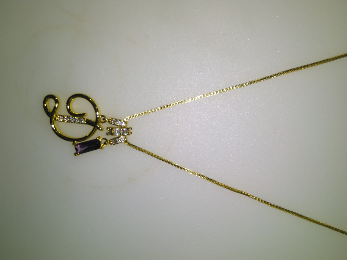 Personalised Stone Initial Necklace
