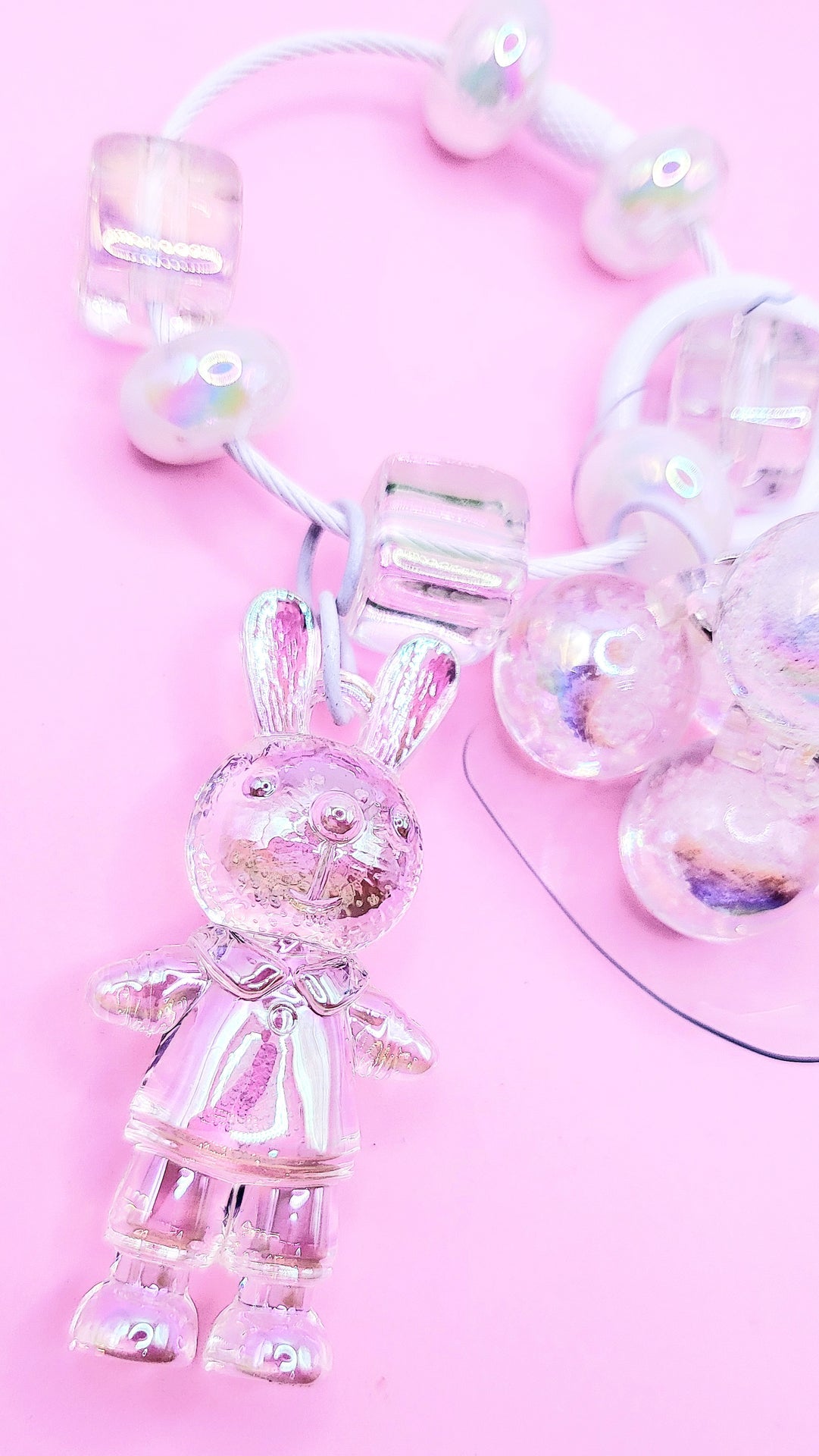 Bunny Rabbit Bubble Keyring, Phone Charm & Bag Accessory