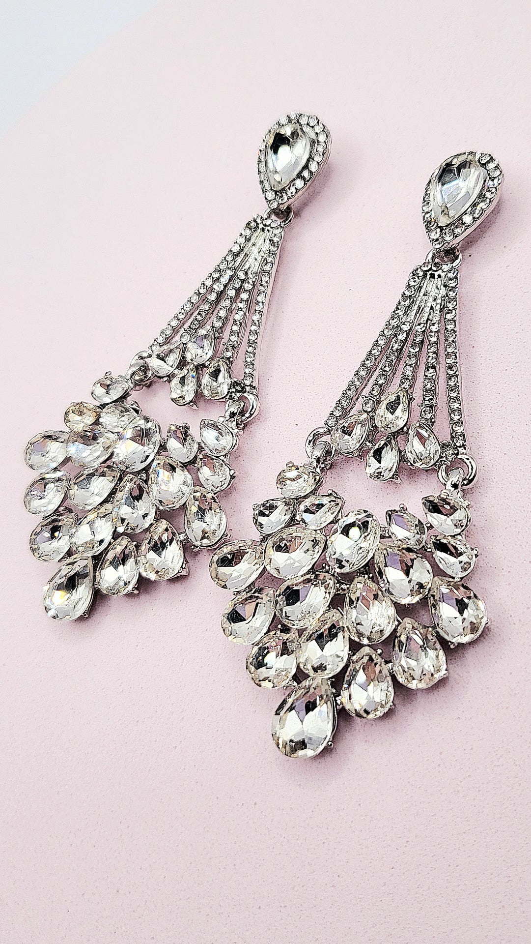 Jeweled Crystal Drop and Dangle Earrings