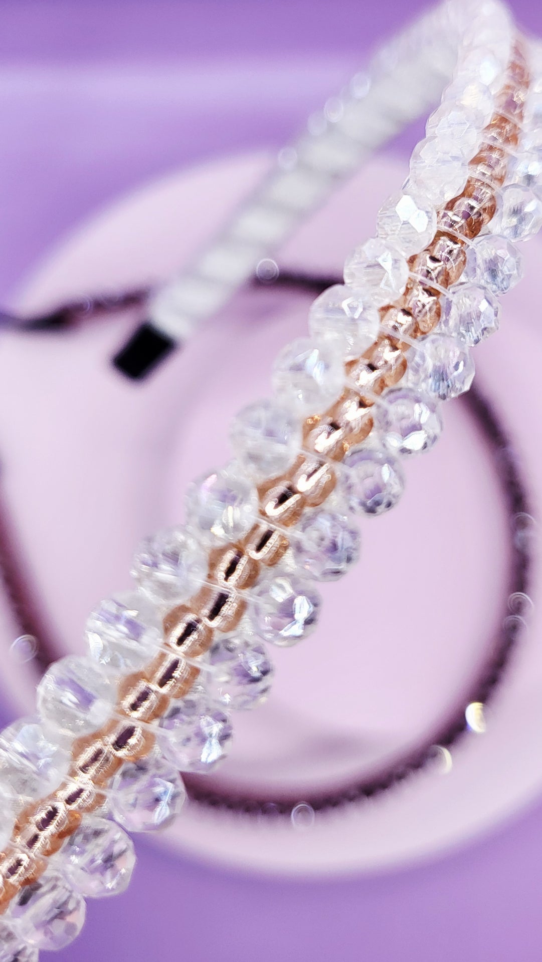 Crystal Gold Beaded Hair band