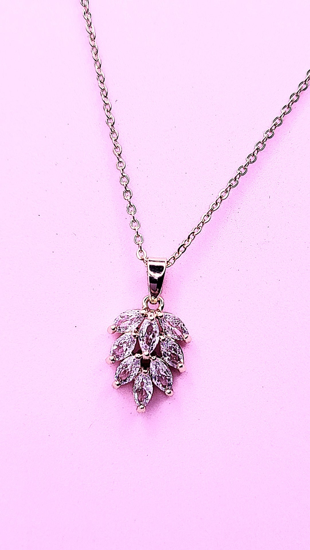 Layered Drop Crystal Necklace