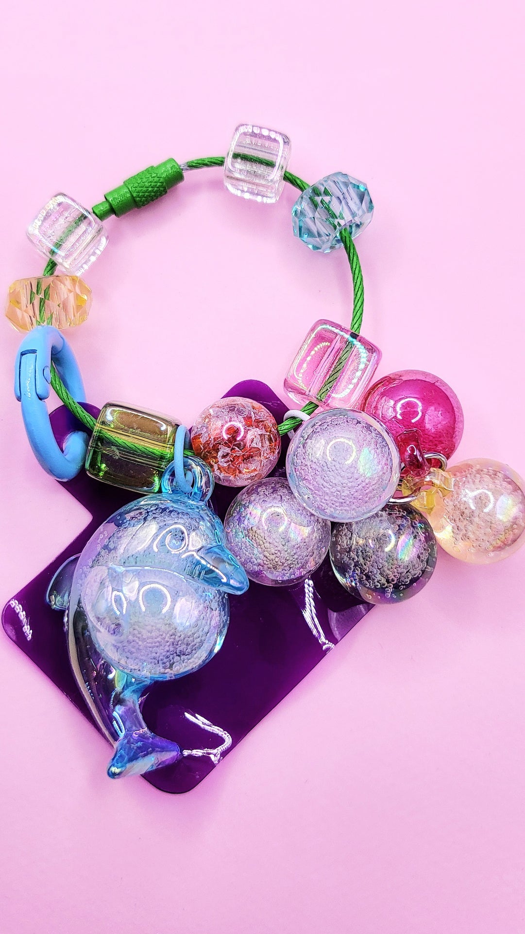 Dolphin Bubble Keyring, Phone Charm & Bag Accessory